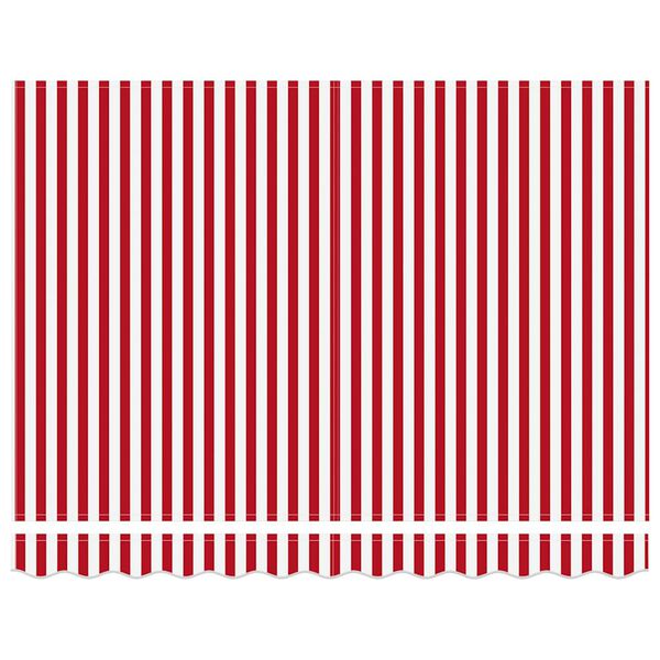 vidaXL Tenda Retrattile Rosso e Bianco 300 x 250 cm