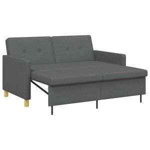 vidaXL Divano Letto Estraibile Grigio Scuro Tessuto