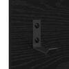 vidaXL Appendiabiti a muro con lo scaffale Rovere nero 70 x 10 x 90 cm