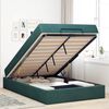 vidaXL Struttura letto con materasso con materasso 2 pcs Verde Velluto