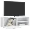 vidaXL Mobile Porta TV Bianco Lucido 120x34x37 cm in Legno Multistrato