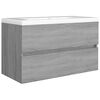vidaXL Mobile Sottolavabo Grigio Sonoma 80x38,5x45cm Legno Multistrato