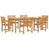 vidaXL Set da Pranzo per Giardino 7 pz Marrone