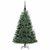 vidaXL Albero di Natale Artificiale con Rami Pieghevoli Verde 120 cm