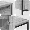 vidaXL Set di mobili per il bagno con porta 3 pcs Grigio Sonoma e Nero