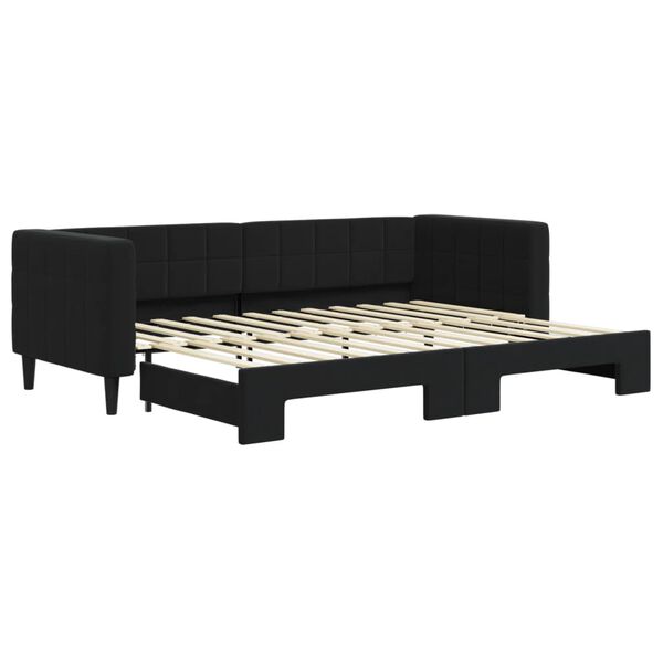 vidaXL Divano Letto con Letto Estraibile Nero 80x200 cm in Velluto