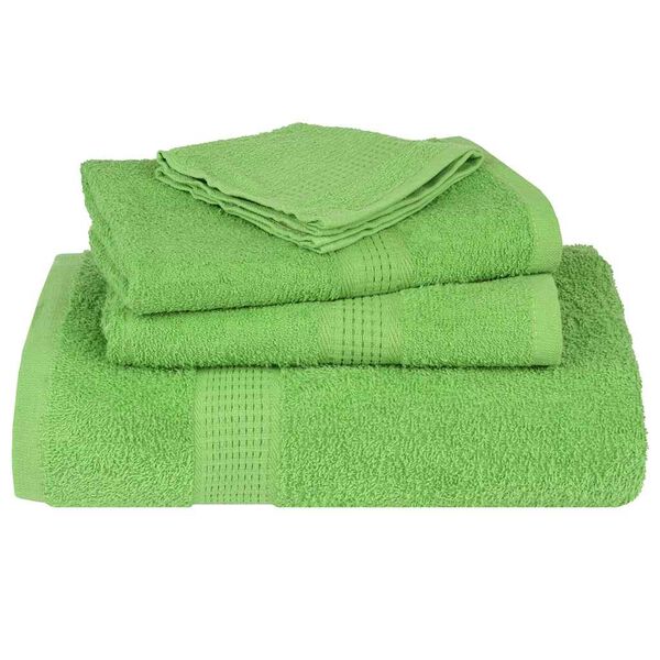 vidaXL Asciugamani da doccia FROGN 10 pz Verde mela 70x140 cm 360 g/m&sup2;