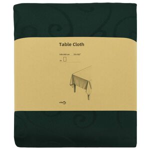 vidaXL Tovaglia da Tavolo 5 pz Rettangolare Verde Scuro 140 x 260 cm