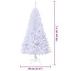 vidaXL Albero di Natale artificiale Bianco 120 cm PVC e Acciaio
