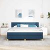 vidaXL Letto a molle con materasso Blu 180 x 200 cm Tessuto