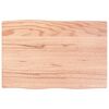 vidaXL Piano Tavolo Marrone Chiaro 60x40x2 cm in Rovere Non Trattato