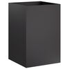 vidaXL Vaso da giardino Nero 40 x 40 x 75 cm Acciaio laminato a freddo