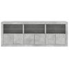 vidaXL Credenza con Luci LED Grigio Cemento 181,5x37x67 cm