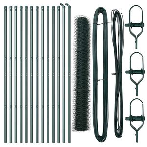 vidaXL Palo della recinzione Verde