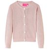 vidaXL Cardigan da Bambina Lavorato a Maglia Rosa Tenue 92