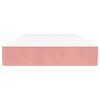 vidaXL Materasso a Molle Insacchettate Rosa 90x190x20 cm in Velluto