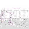 vidaXL Recinzione con pali. Grigio 0.4 x 25 m Acciaio