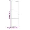 vidaXL Porta Interna 76x201,5 cm Bianca in Vetro ESG e Alluminio