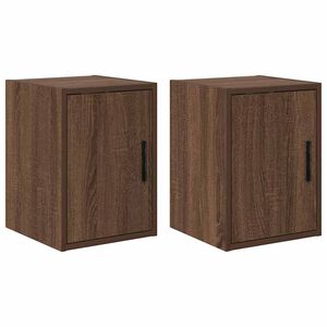 vidaXL Pensili per Garage 2 pz Rovere Marrone in Legno Multistrato