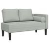 vidaXL Chaise Longue con Cuscini Grigio Chiaro in Velluto