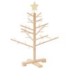 vidaXL Albero di Natale in legno con supporto Naturale 75 cm