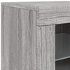vidaXL Credenza con Luci LED Grigio Sonoma 123x37x67 cm