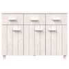 vidaXL Credenza HAMAR Bianca 113x40x80 cm in Legno Massello di Pino