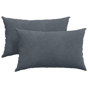 vidaXL Cuscini da Divano 2 pcs Grigio scuro 50 x 30 cm