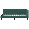 vidaXL Cornice del letto ad angolo Verde Scuro 90 cm x 190 cm Velluto