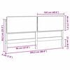 vidaXL Testiera imbottita Naturale e Nero 200 cm Pino massello