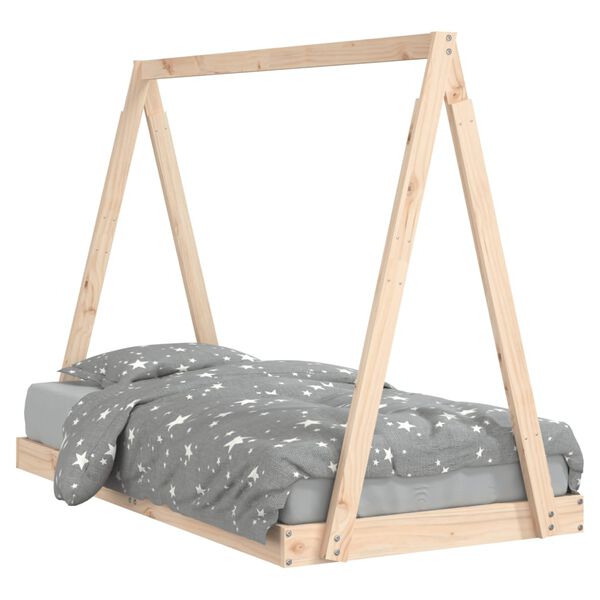 vidaXL Giroletto per Bambini 80x160 cm in Legno Massello di Pino