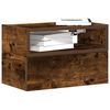 vidaXL Comodini a Muro 2 pz Rovere Fumo 45x26x28,5 cm
