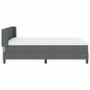 vidaXL Letto a molle con testiera Grigio scuro 190 x 140 cm Poliestere