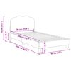 vidaXL Struttura letto bambini con testata Rosa 90 x 200 cm