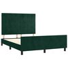 vidaXL Giroletto senza Materasso Verde Scuro 140x200 cm in Velluto