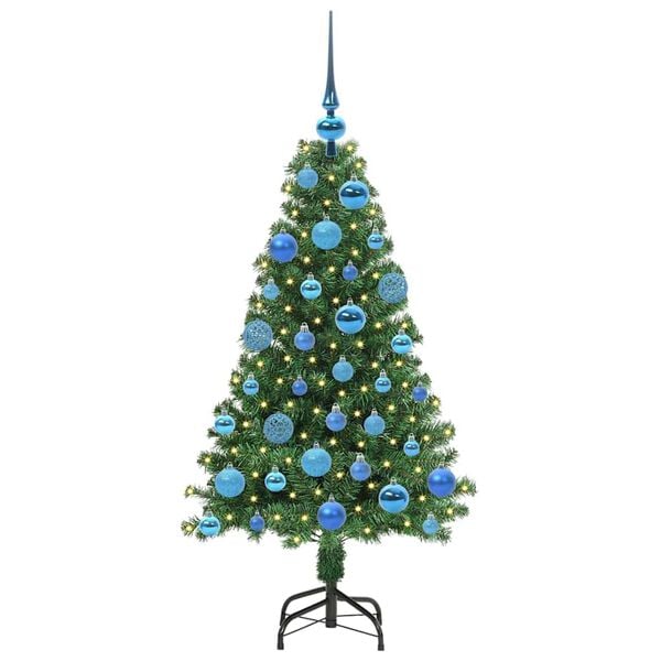 vidaXL Albero di Natale artificiale con 150 LED Verde 120 cm