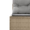 vidaXL Divano da Giardino con Cuscini Semicircolare Beige Polyrattan