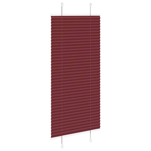 vidaXL Tenda Plissettata Rosso Bordeaux 60x150 cm Larghezza Tessuto