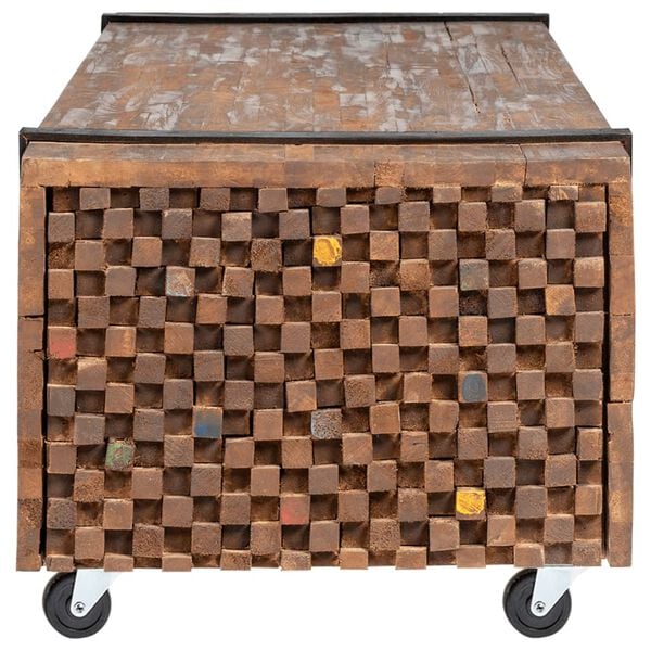 vidaXL Tavolino da Caff&egrave; 110x45x38 cm in Legno Massello di Teak