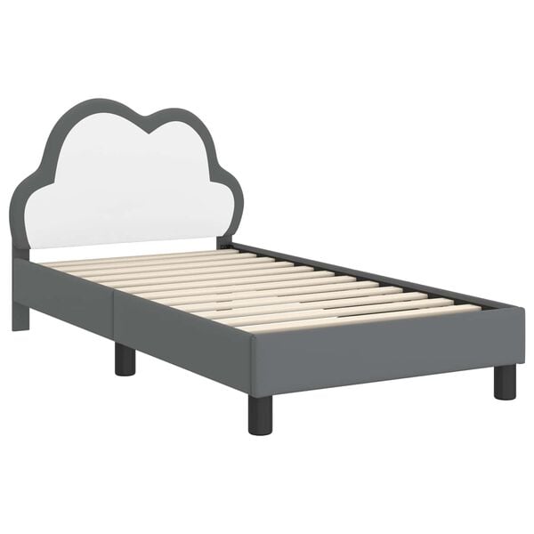 vidaXL Struttura letto bambini con testata Grigio chiaro 80 x 160 cm