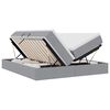 vidaXL Letto con contenitore e materasso Grigio chiaro 200 x 200 cm