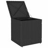 vidaXL Sgabelli Giardino con Cuscini 2 pz Nero 40x40x43 cm Polyrattan