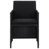 vidaXL Set da Pranzo da Giardino 5 pz con Cuscini in Polyrattan Nero