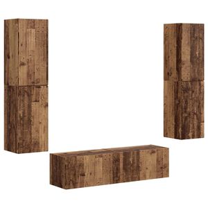 vidaXL Set mobile TV 6 pcs Legno vecchio Legno multistrato