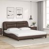 vidaXL Letto con Materasso Hvar Marrone 180x200cm in Similpelle