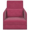 vidaXL Divano letto Rosso Vino 65 x 80 x 83 cm Velluto