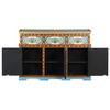 vidaXL Credenza Dipinta a Mano Multicolore 110x30x76cm Mango Massello