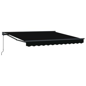 vidaXL Tenda Retrattile Nero 300 x 250 cm Alluminio e Tessuto