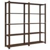 vidaXL Scaffale a 5 Livelli Marrone 170x38x170 cm in Legno di Pino