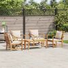 vidaXL Set Divano da Giardino Naturale Legno massello di teak